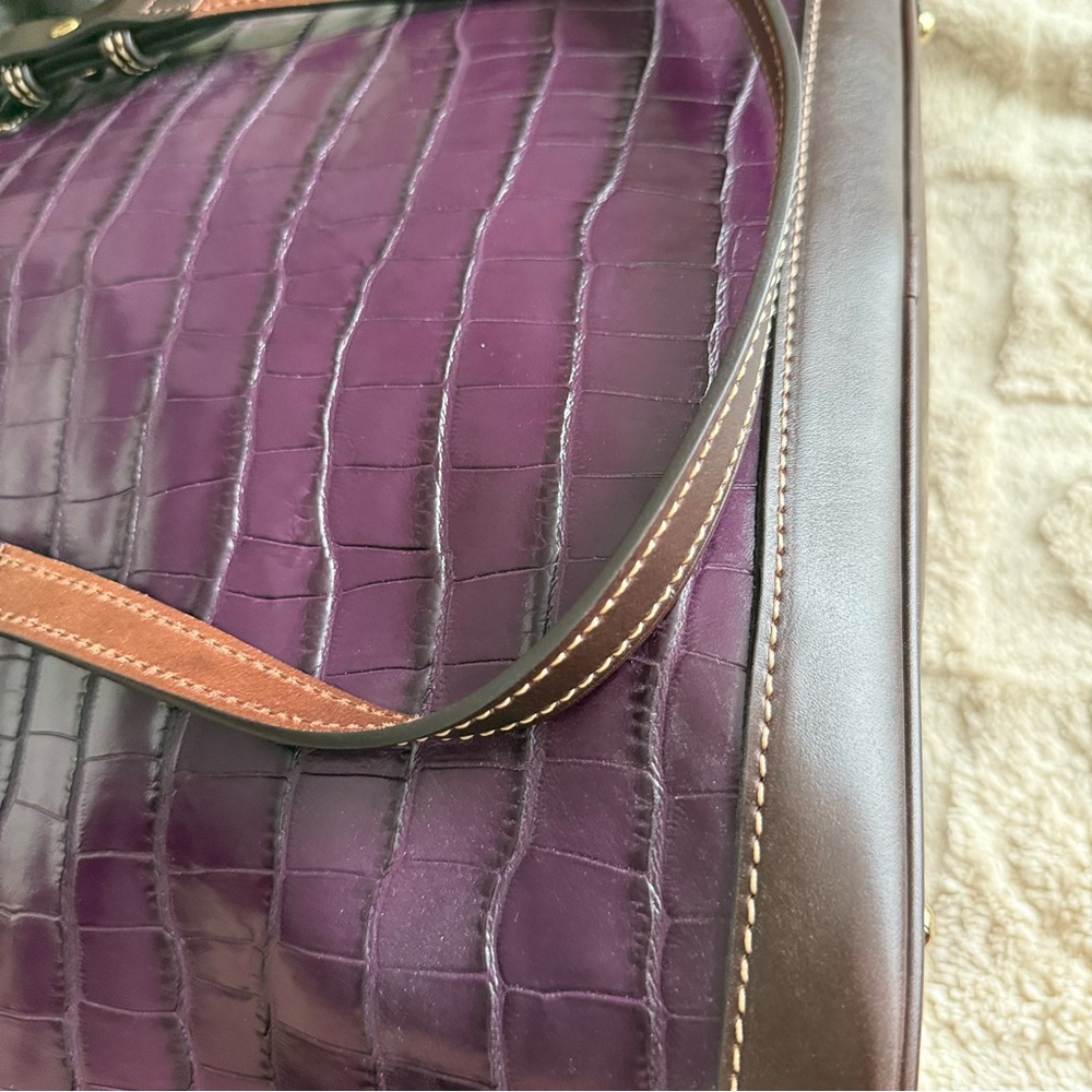 Dooney & Bourke Plum Croc Embossed Tote - Picture 4 of 8